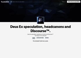 deus-ex-speculation.tumblr.com preview
