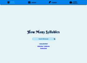 howmanysyllables.com preview