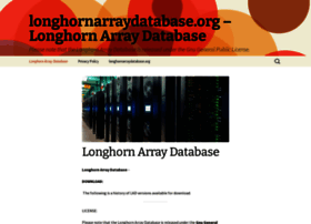 longhornarraydatabase.org preview